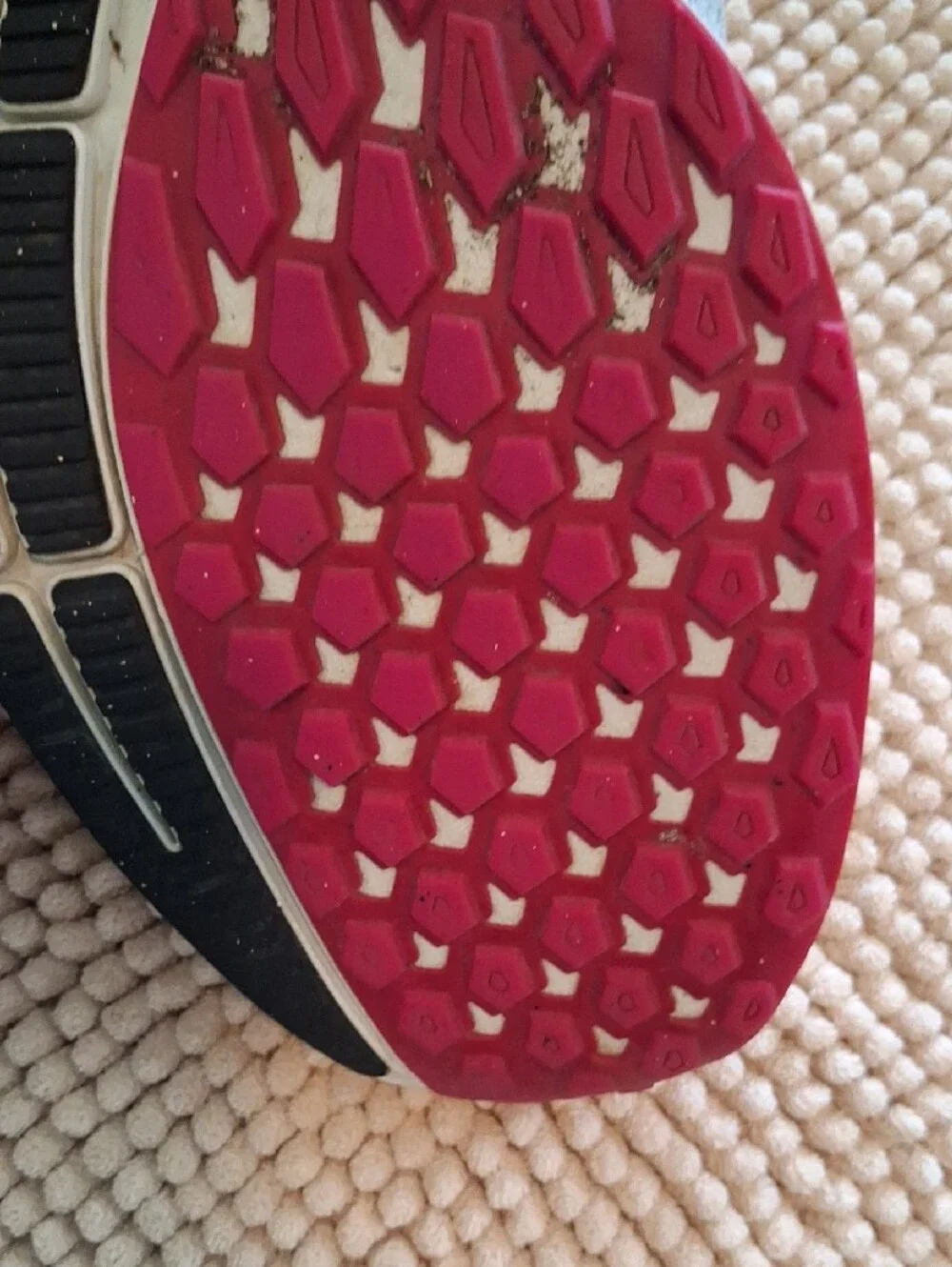 Nike Gray Athletic Running Shoes with Pink Swoosh
